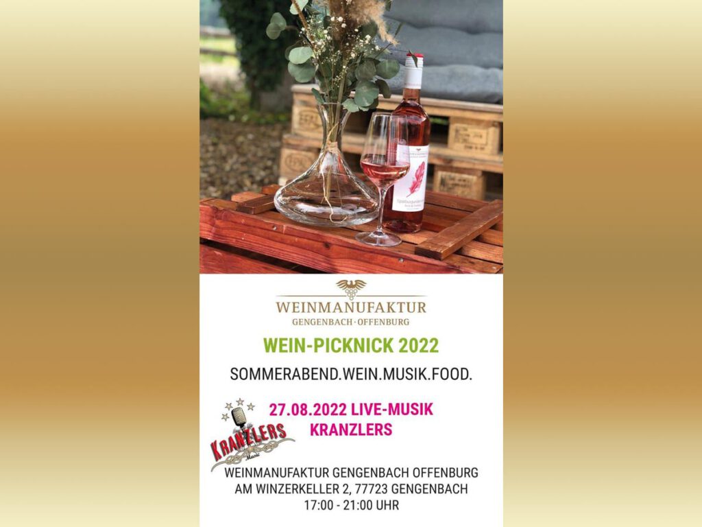 Weinpicknick, WG Gengenbach, Offenburg, Kranzlers live